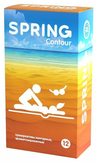 SPRING™ Contour - Презервативы, 19,5 см 12 шт (контурные) (Прозрачный) 