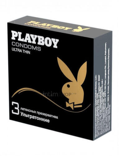Ультратонкие презервативы Playboy латекс, 3 шт United Medical Devices 