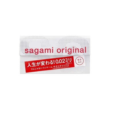 Sagami Original 002 полиуретановые презервативы 6шт. + Гель-лубрикант Wettrust 2 мл (Прозрачный) 