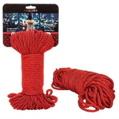 Веревка Scandal BDSM Rope - 30 метров California Exotic Novelties (Красный) 