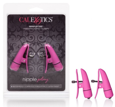 Виброзажимы на соски Calexotics Nipple Play Nipplettes - розовые California Exotic Novelties (Розовый) 