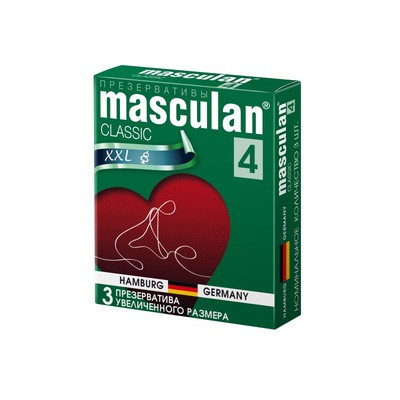 Презервативы Masculan 4 Classic Увеличенного размера 3 шт (Розовый) 