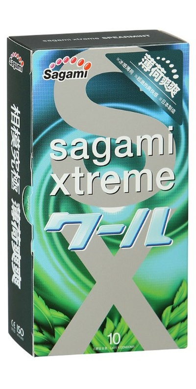 Латексные презервативы Sagami Xtreme Mint - 10 шт. (Прозрачный) 