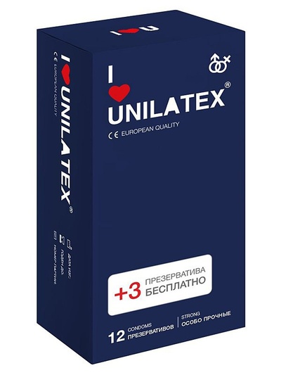 Сверхпрочные презервативы Unilatex Extra Strong - 12 шт (Телесный) 