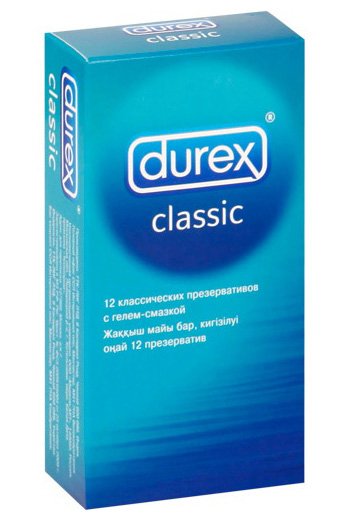 Презервативы Durex Classic - 12 шт. (Прозрачный) 