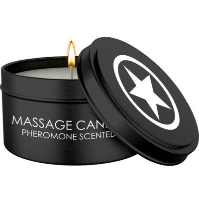 Массажная свеча с феромонами Massage Candle - Pheremone Scented Shots Toys (Черный) 