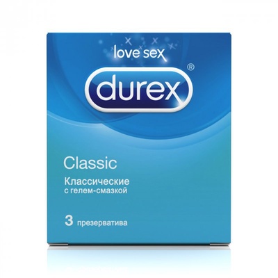 Классические презервативы Durex Classic – 3 шт (Прозрачный) 