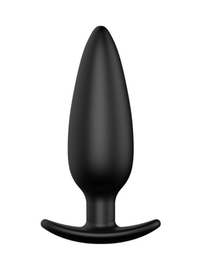 Анальная пробка со смещенным центром тяжести №07 Self Penetrating Butt Plug от Erozon, 11 см (Черный) 