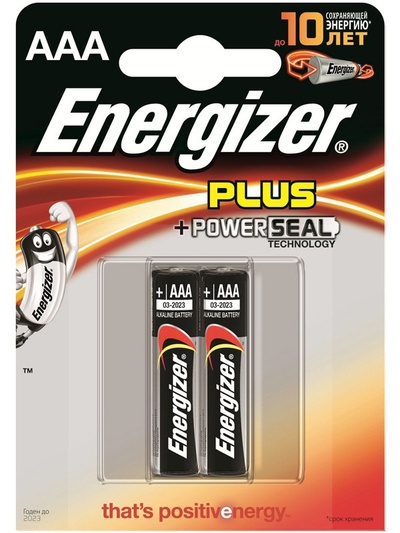 Щелочные батарейки Energizer AAA Base (PLUS) - 2 шт. 