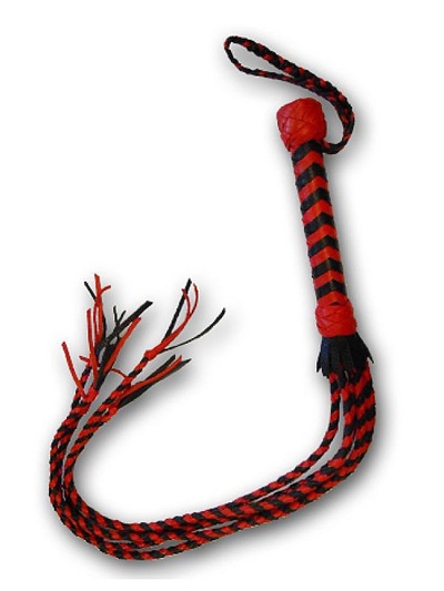 Многохвостая плеть Sitabella плетеная – черный с красным СК-Визит (Черный, красный) 