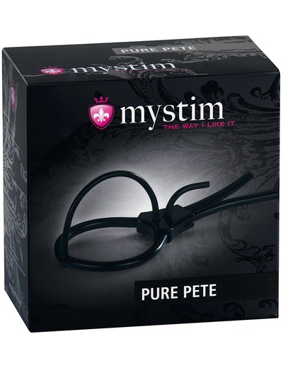 Электросбруя для головки пениса Pure Pete – черный Mystim 