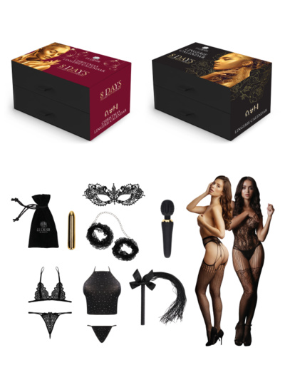 Премиальный подарочный набор Le Desir Sexy Lingerie Calender: 8 секс предметов Shots Toys (Красный) 