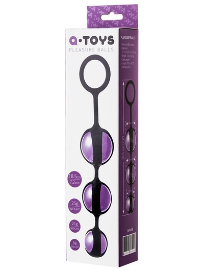 Тройные вагинальные шарики TOYFA A-Toys Ø 3,5 см – фиолетовый 