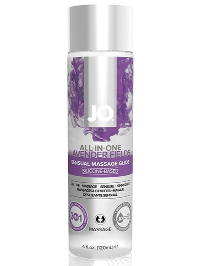 Массажное масло на силиконовой основе All-In-One Lavender с ароматом лаванды – 120 мл JO system 