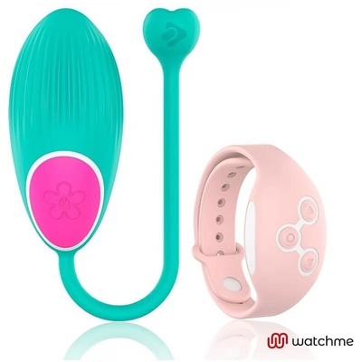 Виброяйцо с пультом-часами Wearwatch Egg Wireless Watchme Dream Love (Зеленый с пастельно-розовым) 