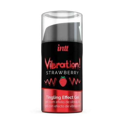 Жидкий интимный гель с эффектом вибрации Intt Strawberry - 15 мл. Intt Cosmetics 