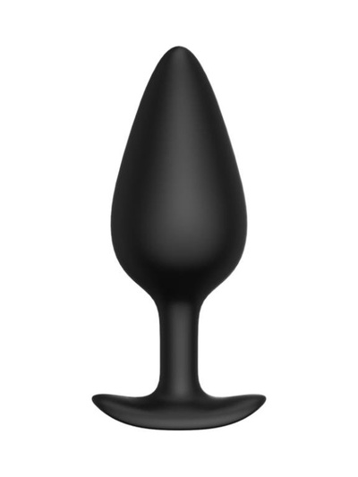 Анальная пробка из силикона Butt plug №04 от Erozon, 9 см (Черный) 
