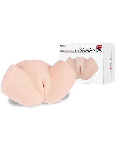 Мастурбатор 3D полуторс Samanda вагина и анус – телесный KOKOS 