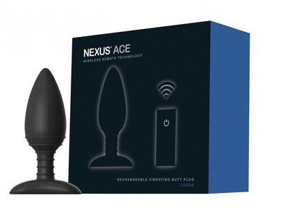 Перезаряжаемая анальная вибровтулка Nexus Ace Large - черный 