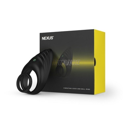 Виброкольцо с поддержкой мошонки Enhance Vibrating Cock and Ball Ring Nexus (Черный) 