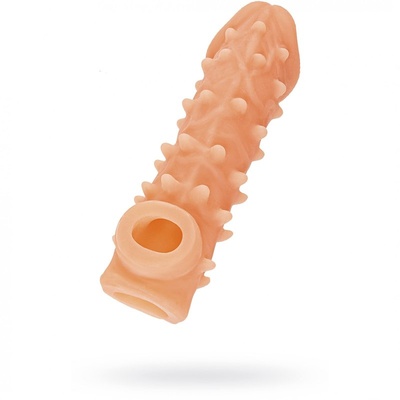 Реалистичная насадка на пенис с бугорками «Cock sleeve» (средняя), Kokos (Телесный) 