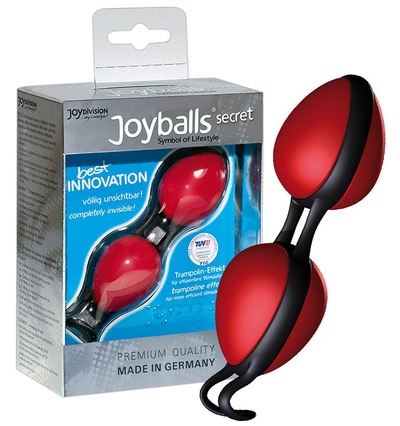 Вагинальные шарики Joyballs Secret со смещенным центром тяжести – красный Joy Division 