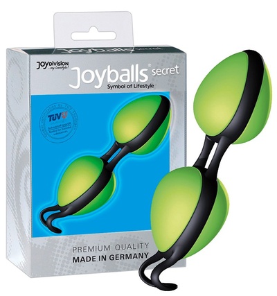 Вагинальные шарики Joyballs Secret со смещенным центром тяжести – зеленый Joy Division 