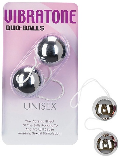 Шарики вагинальные Vibratone Duo-Balls – серебристый Gopaldas 