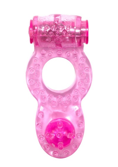 Эрекционное кольцо с вибрацией Rings Ringer pink 0114-73Lola Lola Toys (Розовый) 