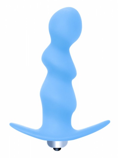 Анальная пробка с вибрацией Spiral Anal Plug Blue (Батарейки ААА) 5008-02lola Lola Toys (Синий) 