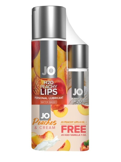 Набор из лубрикантов JO Peachy Lips (120мл.) и JO H2O Vanilla (30мл.) JO system 