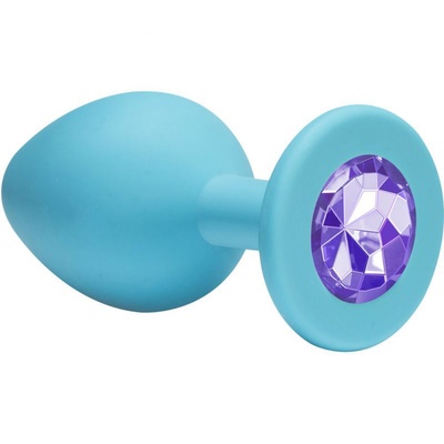 Анальная пробка Emotions Cutie Small Turquoise light purple crystal 4011-05Lola Lola Toys (Голубой) 
