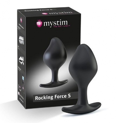 Анальная пробка Buttplug Rocking Force S - черный Mystim 