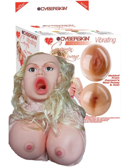 Реалистичная надувная секс кукла Carmen Luvana с вибрацией Topco Sales (Телесный) 