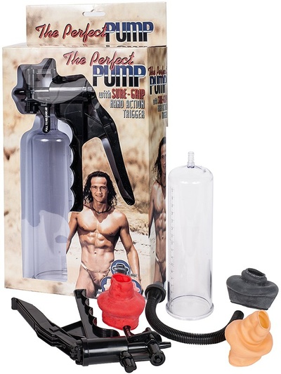 Вакуумная помпа мужская Plastic Pump с тремя уплотнителями – прозрачная Gopaldas (Прозрачный) 