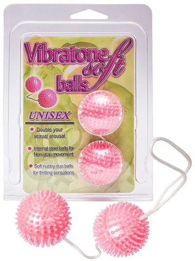 Вагинальные шарики-ёжики Plastic Ball – розовые Gopaldas (Розовый) 