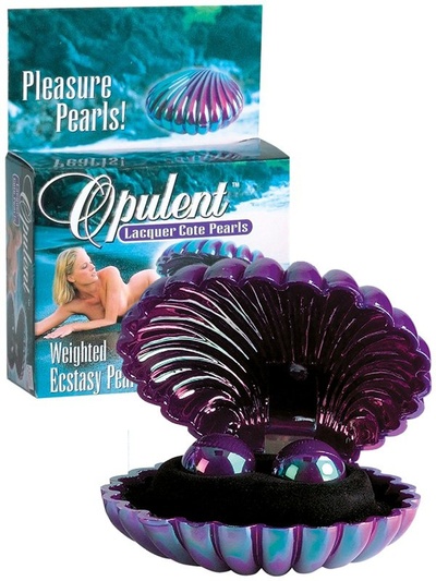 Вагинальные шарики Opulent Lacquer Cote Pearls перламутровые California Exotic Novelties (Фиолетовый) 