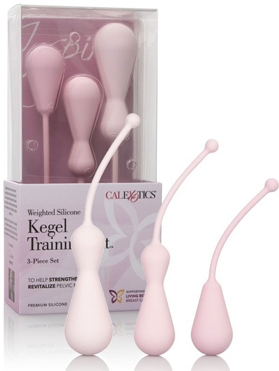 Набор утяжеленных стимуляторов для тренировок Кегеля Inspire Kegel Training Kit – розовый California Exotic Novelties 