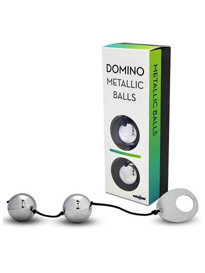 Металлические вагинальные шарики Domino Metallic Balls – серебристый Gopaldas 
