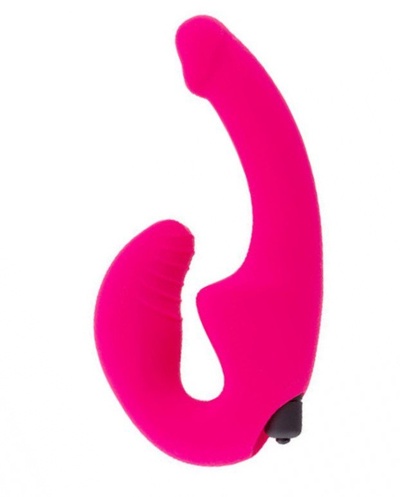 Безремневой страпон с вибрацией розовый Главсексмаг 