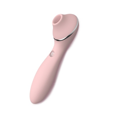 Розовый стимулятор клитора Polly Plus: 16.8 см, 3 режима всасывания, 10 режимов вибрации, функция нагрева, силикон KisToy 