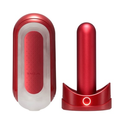 Элегантный мастурбатор с подогревом Tenga Flip Zero Red. 2 режима нагрева, 16 см, АБС/силикон (Красный) 
