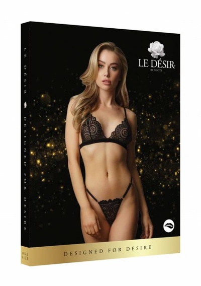 Комплект эротического белья Magic Lace Velvet Lingerie Set (черный) Shotsmedia 