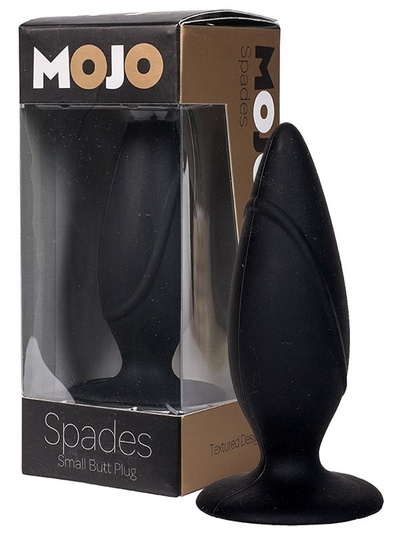 Анальная пробка Mojo Spades Small на присоске – черная Gopaldas (Черный) 