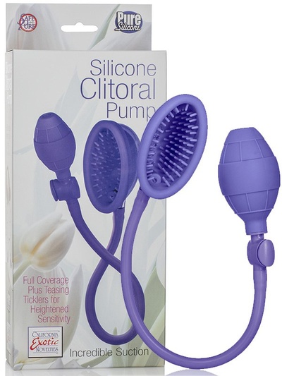 Помпа Silicone Clitoral Pump из силикона – фиолетовая California Exotic Novelties (Фиолетовый) 