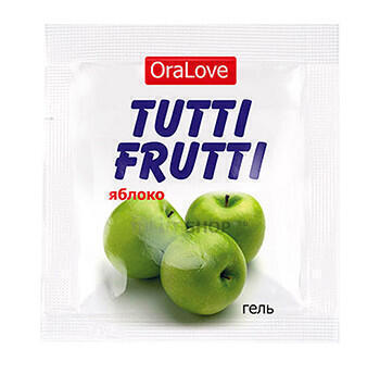 Съедобная гель-смазка Tutti-Frutti OraLove, Яблоко, 4 мл саше Биоритм (Бесцветный) 