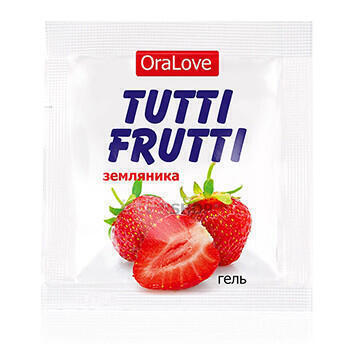 Съедобная гель-смазка Tutti-Frutti OraLove, Земляника, 4 мл саше Биоритм (Прозрачный) 