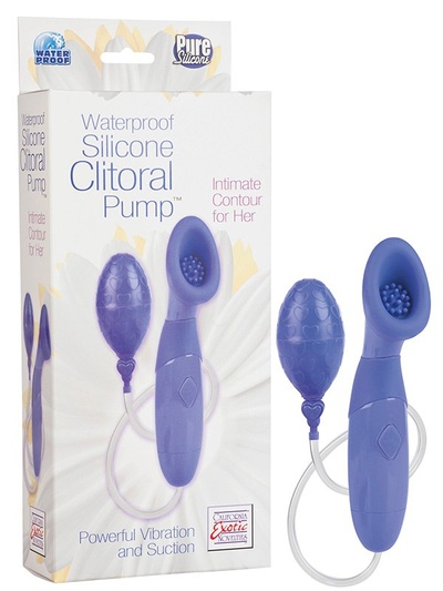 Помпа для клитора с вибрацией Waterproof Silicone Clitoral Pumps California Exotic Novelties (Фиолетовый) 