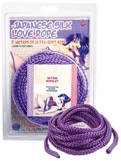 Веревка для связывания TLC Japanese Silk Love Rope 5 м – фиолетовая Topco Sales (Фиолетовый) 