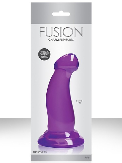 Стимулятор-насадка Fusion Pleasure Dongs к страпону – фиолетовый NS Novelties 